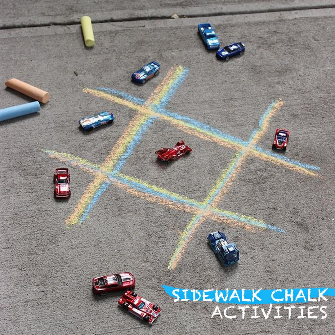 ChiEarlyLearn's tweet image. As the weather warms up, and the kids are ready to go play outside again, sidewalk chalk activities are a great way to keep them active, learning, and having fun. Here&apos;s a simple sidewalk chalk activity they can play. #ChicagoEarlyLearning #SummertimeChi