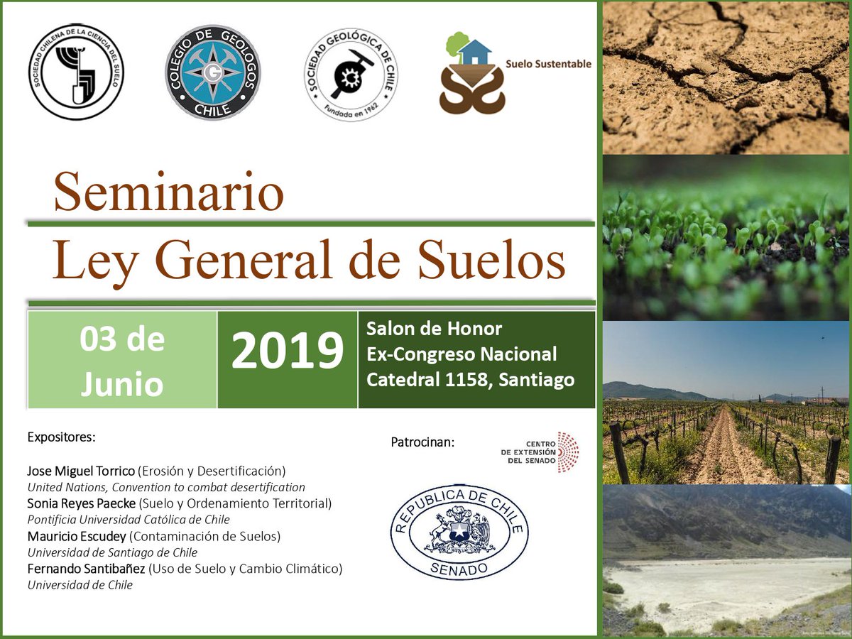 Pueden seguir en VIVO el SEMINARIO LEY GENERAL DE SUELOS-CHILE,  3 junio 9:00 hrs. por: tv.senado.cl/tvsenado/comis…