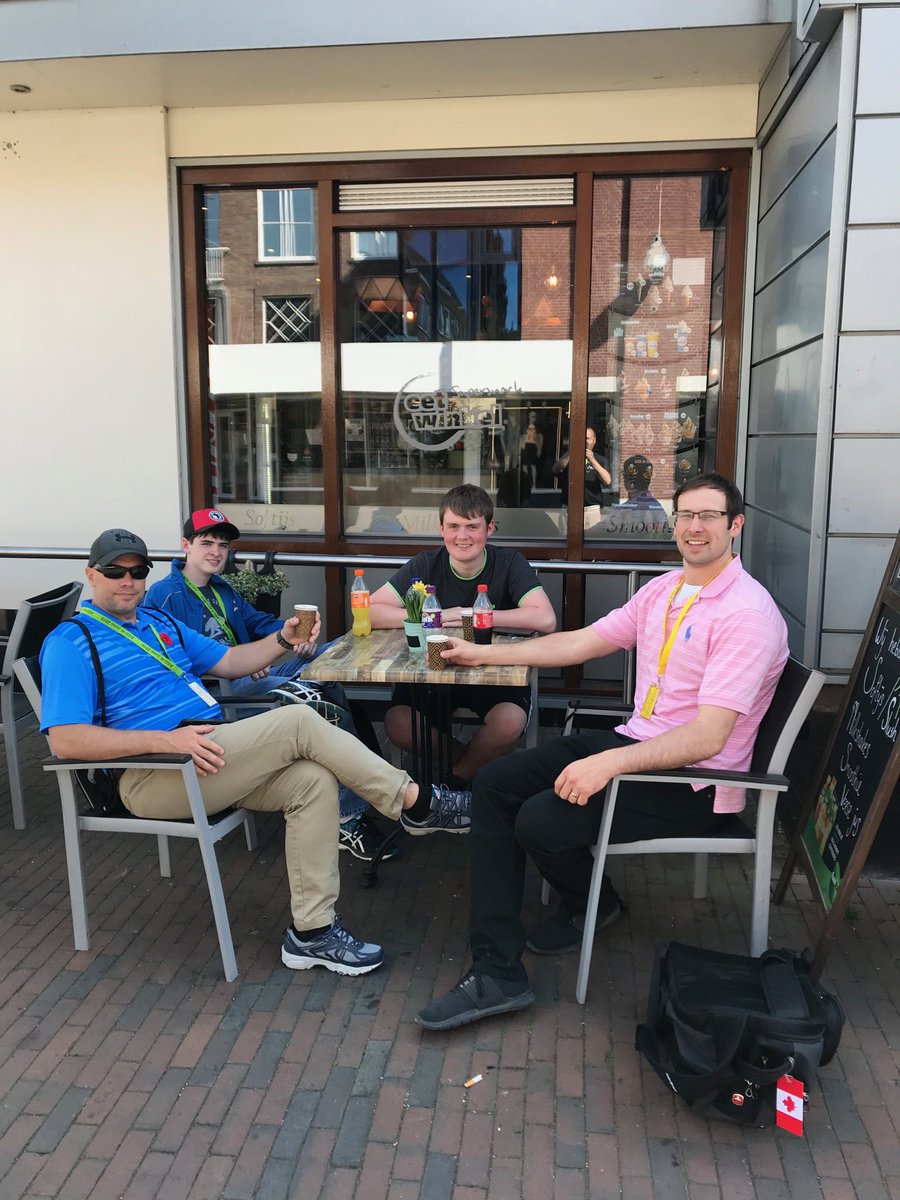 Enjoying a beverage in the town of Zutphen, liberated by the North Shore Regiment in WW II. ⁦<a href="/asdnnb/">ASD-North</a>⁩ ⁦<a href="/JMHTommies/">JMH Tommies</a>⁩