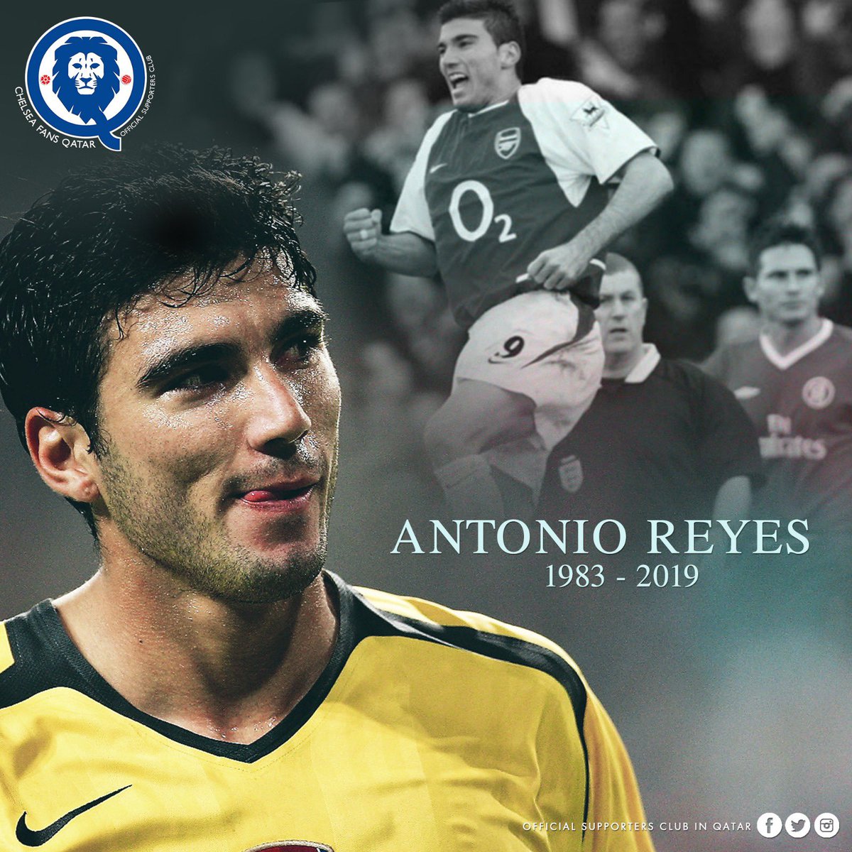 qatarblues's tweet photo. Rest In Peace Antonio Reyes 💐
#antonioreyes #restinpeace #arsenalplayer #chelsea #cfc #chelseafansqatar #cfq #arsenal #afc #doha #qatar https://t.co/ZK8SjCPCBp