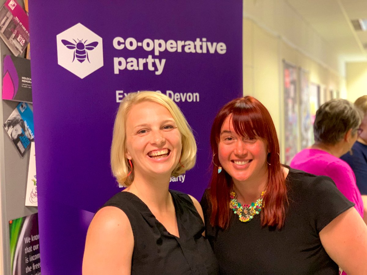 CharlotteHollo's tweet photo. Lovely half day in Exeter for @CoopParty SW conference where I spoke on national responses to creating more energy cooperatives, grasping the urgency of climate crisis and protecting the environment. Here I am with fellow janner and local party chair @senoraelliott https://t.co/TneohyZAyc