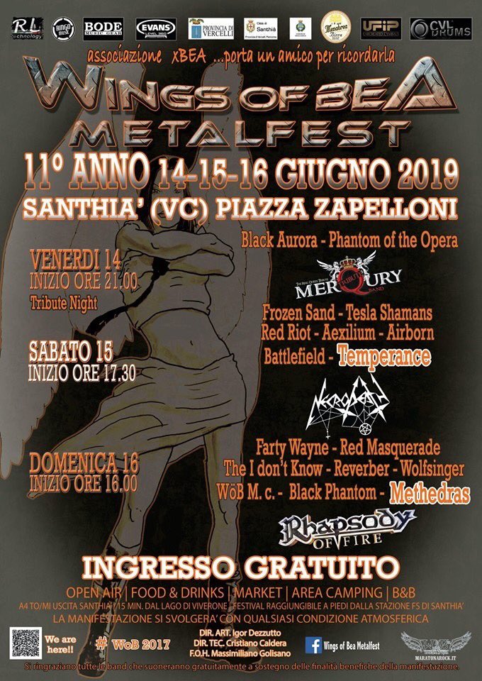 NecrodeathNews's tweet photo. Prossimo appuntamento Necrodeath..
vi aspettiamo numerosi alla prossima edizione del Wingsn of Bea Metalfest 14/15/16 Giugno 2019
#necrodeath #official #thrashblackmetal #anniversarytour #fragmentsofinsanity #materofallevil #since85 #newalbum #defragmentsofinsanity #nextgig https://t.co/l9CTZEBrcJ