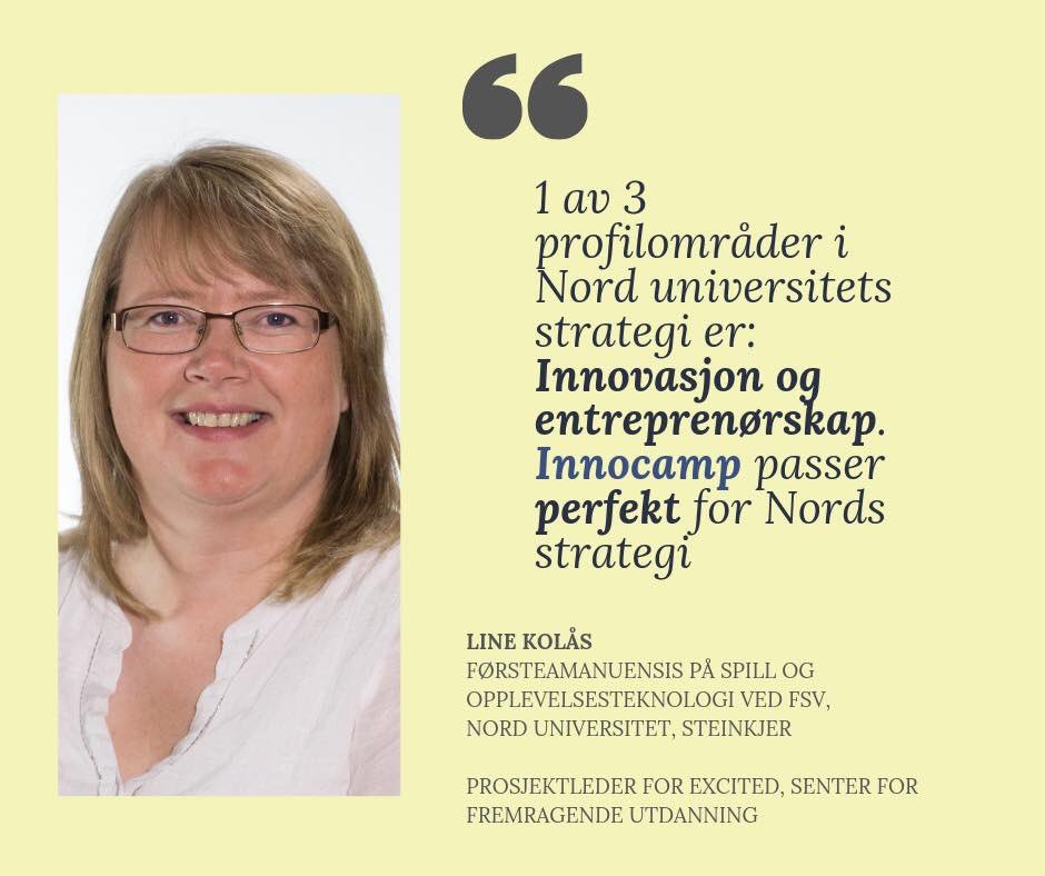 Hamingjan's tweet photo. #InnoCamp er midt i blinken for @Norduniversitet sine hovedsatsinger - også støttet av stortingsmelding 4 #styrksteinkjer #bevarnorduniversitet https://t.co/N6KMWbTMzc