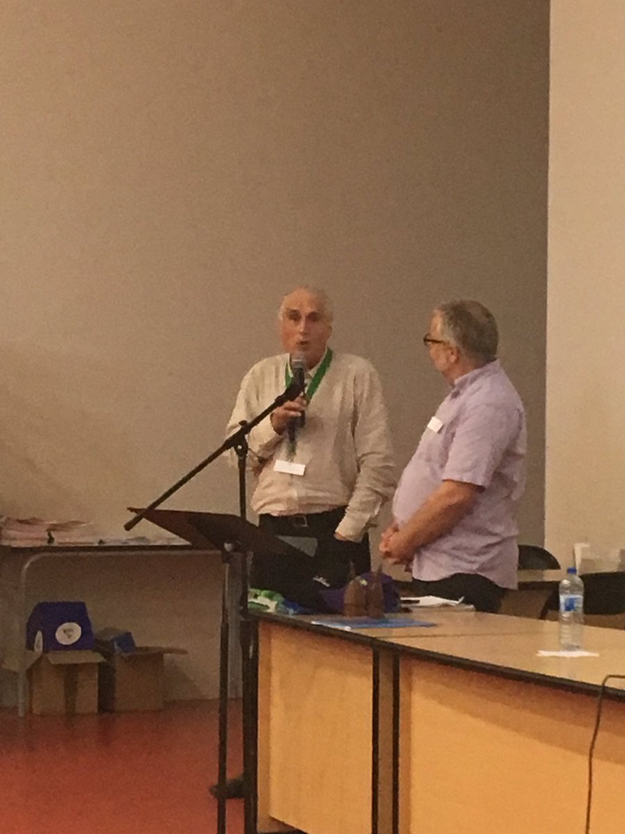 PuyadeL's tweet photo. Bonne retraite à Thierry Bulant et Raymond Chamard (41 ans en tant que pasteur de l'UEEL) #SynodeUEEL2019 https://t.co/X7DYpPvT4i