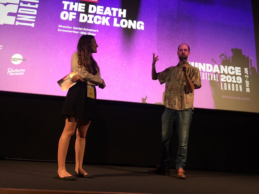 At the #SundanceLondon Festival today watching movies and talks. First up #DanielScheinert’s #thedeathofdicklong + Q&amp;A