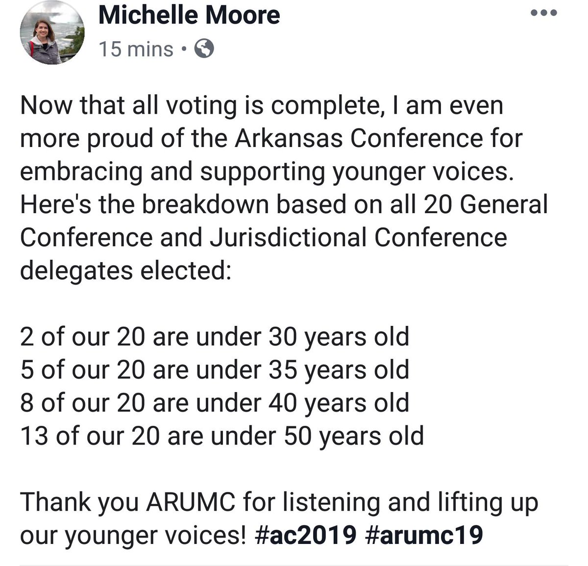 UMC_CommonSense's tweet photo. More info about Arkansas Annual Conference delegation:
#UMC #ac2019 #arumc19 https://t.co/5xOnzZiiiz