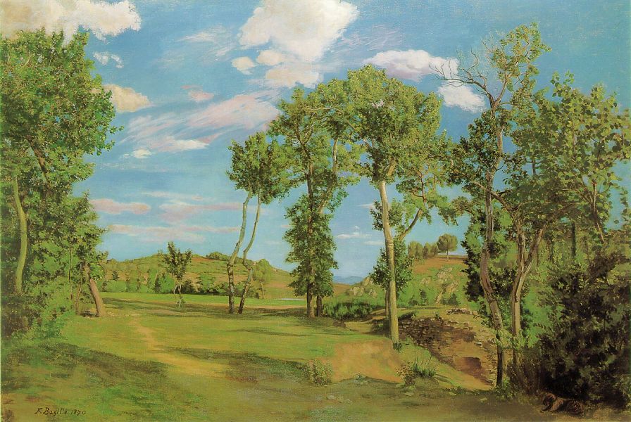 "Paesaggio sulla riva di Lez", Frédéric Bazille 1870, Minneapolis Institute of Arts