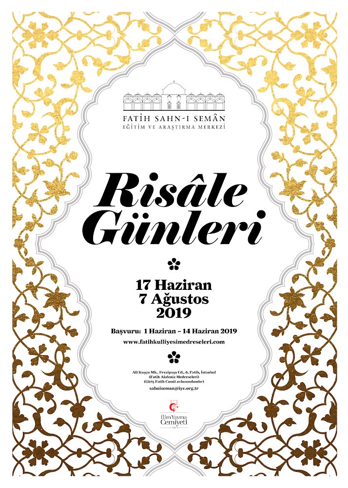 M. Cüneyt Kaya (@mcnytky) on Twitter photo Sahn-ı Semân’da Risale Günleri başlıyor...
fatihkulliyesimedreseleri.com/sahn-i-seman-h… @talhahakanalp <a href="/mfkaya08/">mehmet fatih kaya</a> <a href="/ozgurkavak78/">Özgür Kavak</a> <a href="/zahitatcil/">Zahit Atçıl</a> Sahn-ı Semân’da Risale Günleri başlıyor...
fatihkulliyesimedreseleri.com/sahn-i-seman-h… @talhahakanalp <a href="/mfkaya08/">mehmet fatih kaya</a> <a href="/ozgurkavak78/">Özgür Kavak</a> <a href="/zahitatcil/">Zahit Atçıl</a>