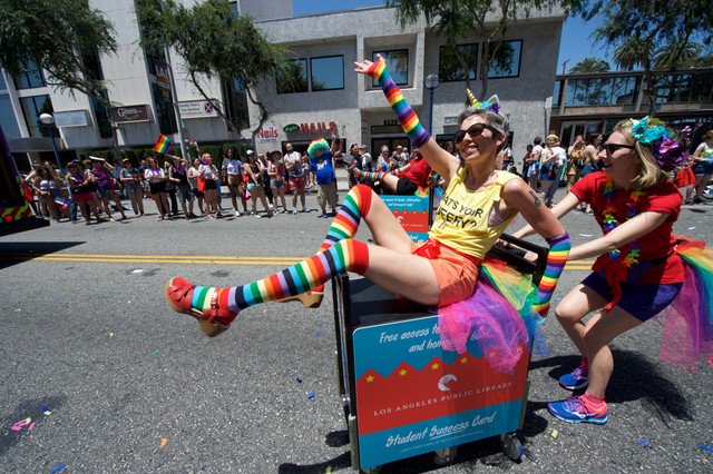 people at pride parade