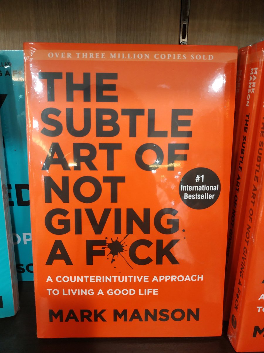 KevinDeWine's tweet photo. The woman next to me is reading The Subtle Art of Not Giving A F*ck. Since I don’t really give a f*ck what she is reading, I will move on the next title in self-help section. #IThinkImGood. https://t.co/YL9ttVPHLm