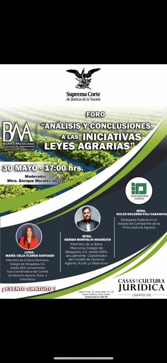 BonfiglioSergio's tweet photo. Excelente evento BMA capítulo Campeche @BmaCapituloCamp organizado por su presidenta Mercy Che, @mercycs analizándose   puntos de vista de la problemática agraria local , la cual se hará llegar a la ComIsión  Agraria en el Senado para su conocimiento . @Celsflosan https://t.co/duGwGloxLR