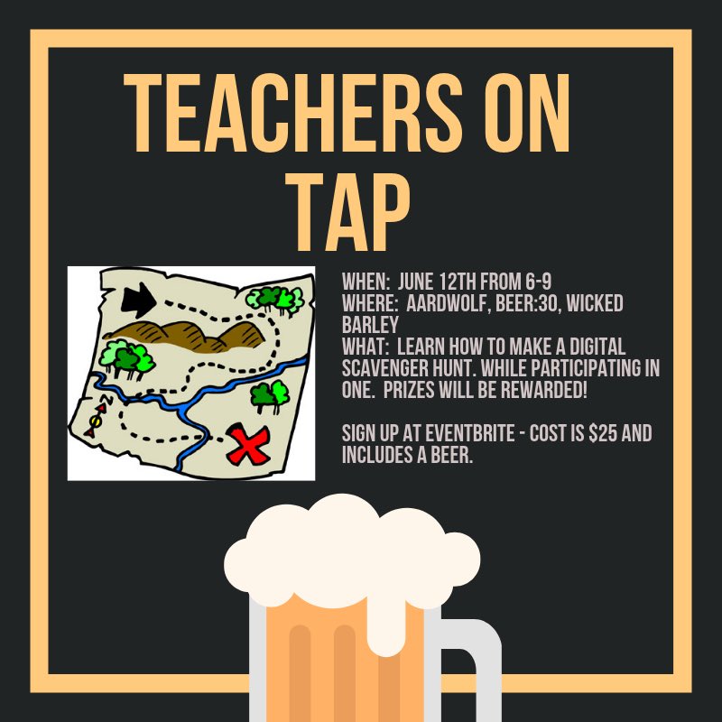 teachtapfl's tweet photo. Don’t forget to register soon for our kickoff event on June 12th from 6-9!  Who doesn’t love a scavenger hunt plus incredible beer?  Cheers! @AardwolfBar , @WickedBarley , @Beer30SanMarco       https://t.co/5aSQbw6FXE https://t.co/jFidu7NpHe
