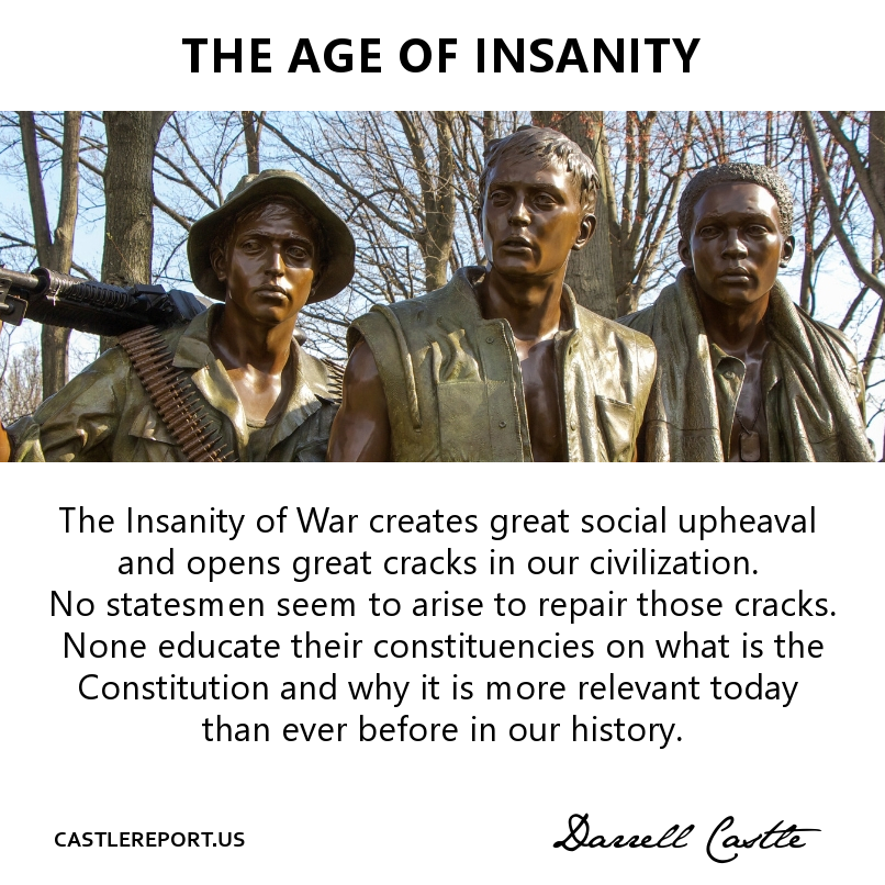 cnstitutionprty's tweet photo. https://t.co/v1yGtpyrvE
THE CASTLE REPORT: Darrell Castle talks about the insanity of warfare as a foreign policy strategy against people who have not harmed the United States.
#CastleReport #Korea #Vietnam #Iraq #Afghanistan https://t.co/uRTKnZgZ7U