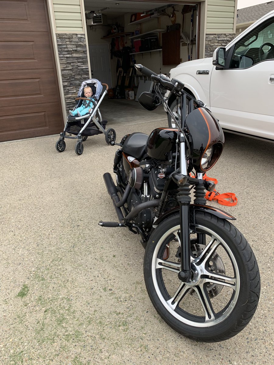 Free time in the summer is becoming more rare. Saying good bye to the bike. Being a dad is equally as bad ass as riding a Harley though right?