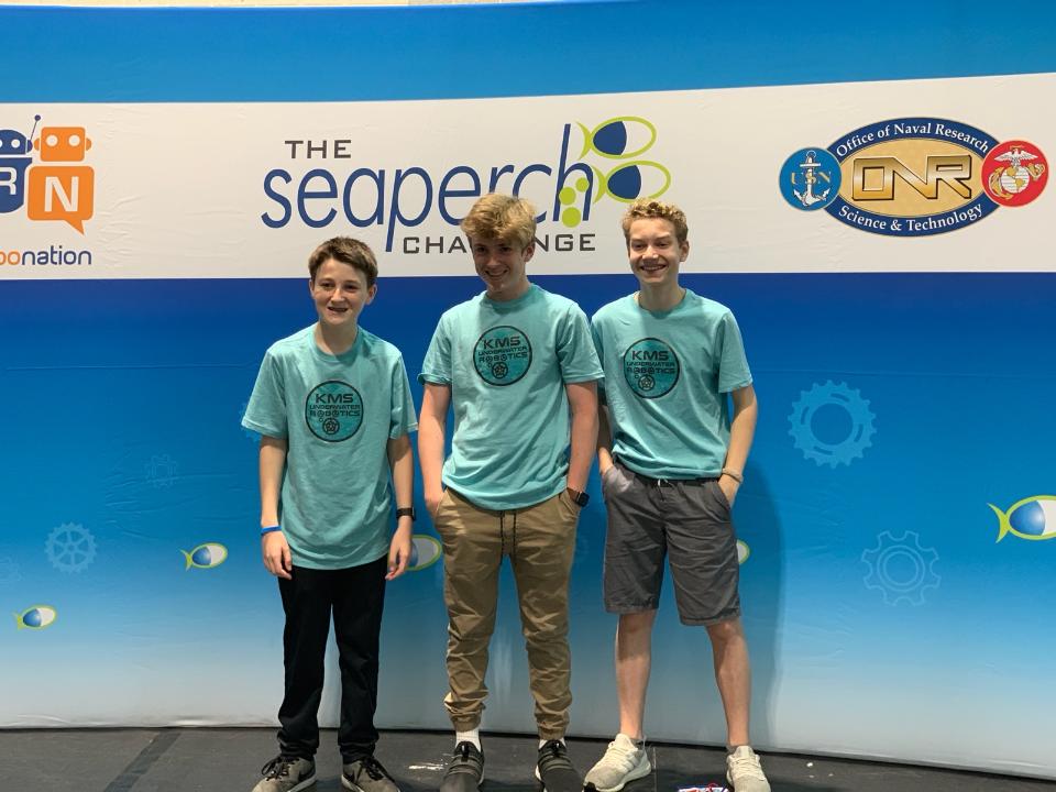 KKrawczyk4STEM's tweet photo. KMS SeaPerch team has arrived at Internationals! Good luck "Sub Sandwich"! @Principal_Homen @BWAsstSupt https://t.co/w3ELIRpo9L