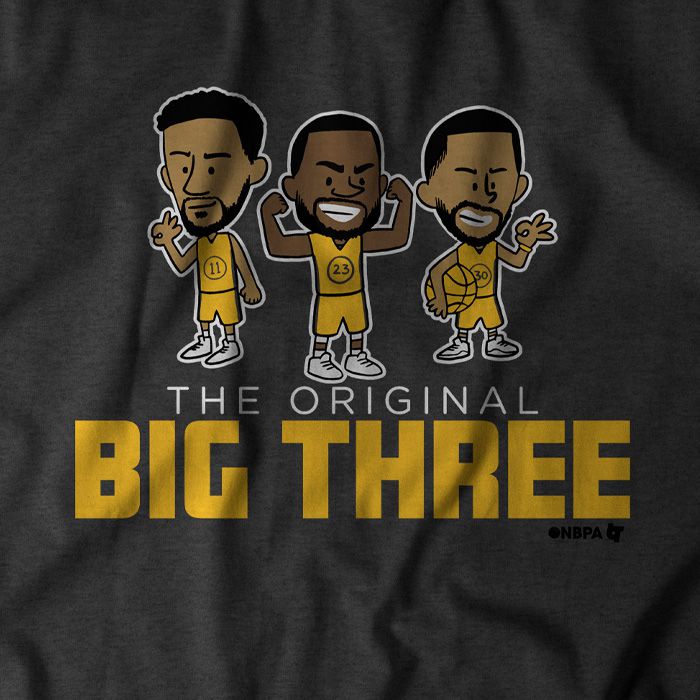 unstoppablebaby's tweet photo. BreakingT drops "Original Big Three" tee for Curry, Thompson, and Green. @breakingtco is bringing more fire to Dub Nation for the Finals! https://t.co/bBDVLjNBoY https://t.co/TWYXpMPwui