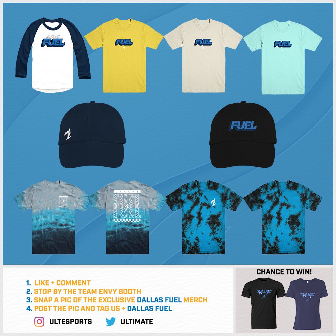 Are you at #DHDAL19 this weekend? Then we’ve got a GIVEAWAY for you! 

Rules: 
💙 Like + RT
💙 Stop by the #TeamEnvy booth 
💙 Snap a pic of the exclusive <a href="/DallasFuel/">Dallas Fuel</a> merch 
💙 Post the pic and tag us

Chance to win the new Fuel Expressionist Tee 🔥💙

#BurnBlue