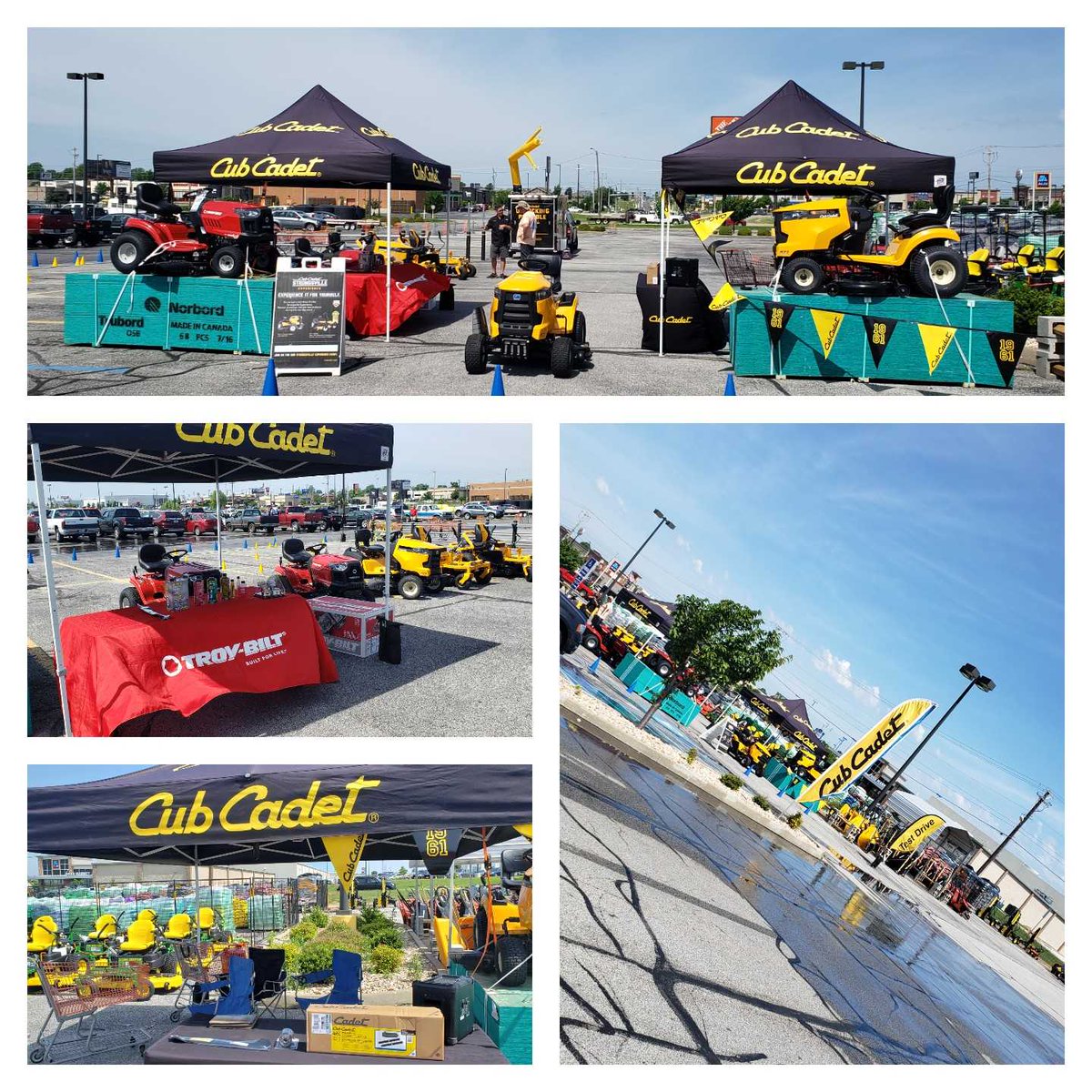 kathycross2010's tweet photo. It's all happening in #jtown today! Try before you buy with #cubcadet all day in the parking lot. @thdjerryjames @timjamesthd @Jennyz23THD @JeffDSpangler @Fuerstenberg15 @bsw224 https://t.co/RTSRzVMyr1