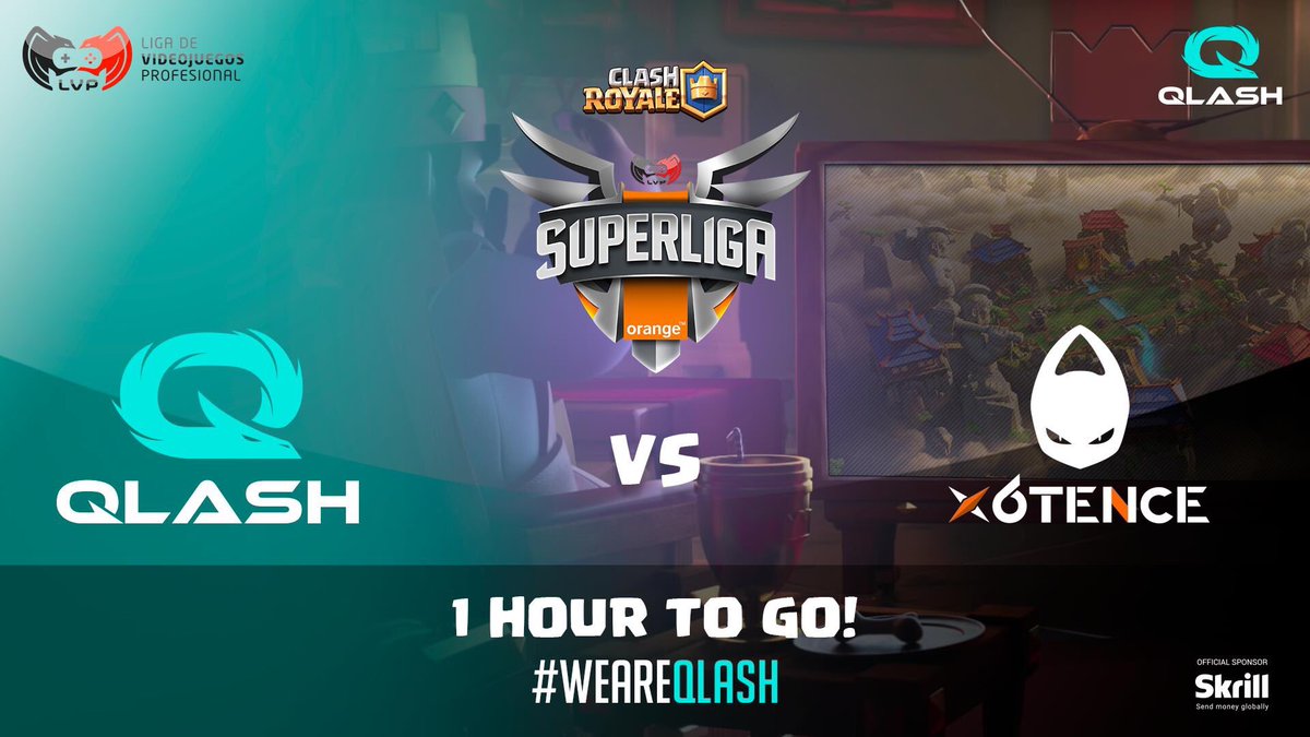 QLASH_Spain's tweet photo. #SLO
En una hora comienza la #SuperligaOrangeCR21 contra @x6tence, primer partido de la #superweek de @LVPesClash.
Pasaros a apoyarnos por el directo de..
🇪🇸 https://t.co/xkU3XDUYgO
🇮🇹 https://t.co/se7sS80tsn…
#WeAreQLASH #QLASHSLO #Skrillforesports https://t.co/v8YsTeMmad