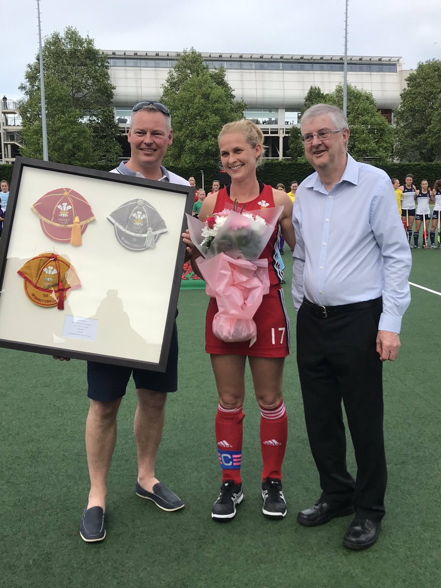 HockeyWales's tweet photo. MAKING HISTORY!!!!🏴󠁧󠁢󠁷󠁬󠁳󠁿 

Leah Wilkinson now officially Wales’ Most Capped Hockey Player AND Welsh Sportsperson 🙌🏼🙌🏼🙌🏼 

The BIGGEST Congratulations Leah 👏🏼 https://t.co/MIQqetTXiq