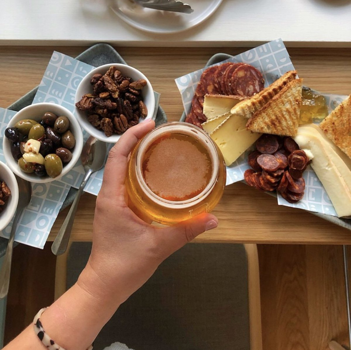 It’s a snack...
1. Bar Snack Trio
2. Warm Soft Pretzel
3. Charcuterie &amp; Cheese
4. Caesar Salad
5. THE Grilled Cheese
6. Hot Dog with Chow Chow

Photo: <a href="/cltbests/">Haley + Carly│CLT Bests</a> 
#cltfood #clteats #eatdrinkclt