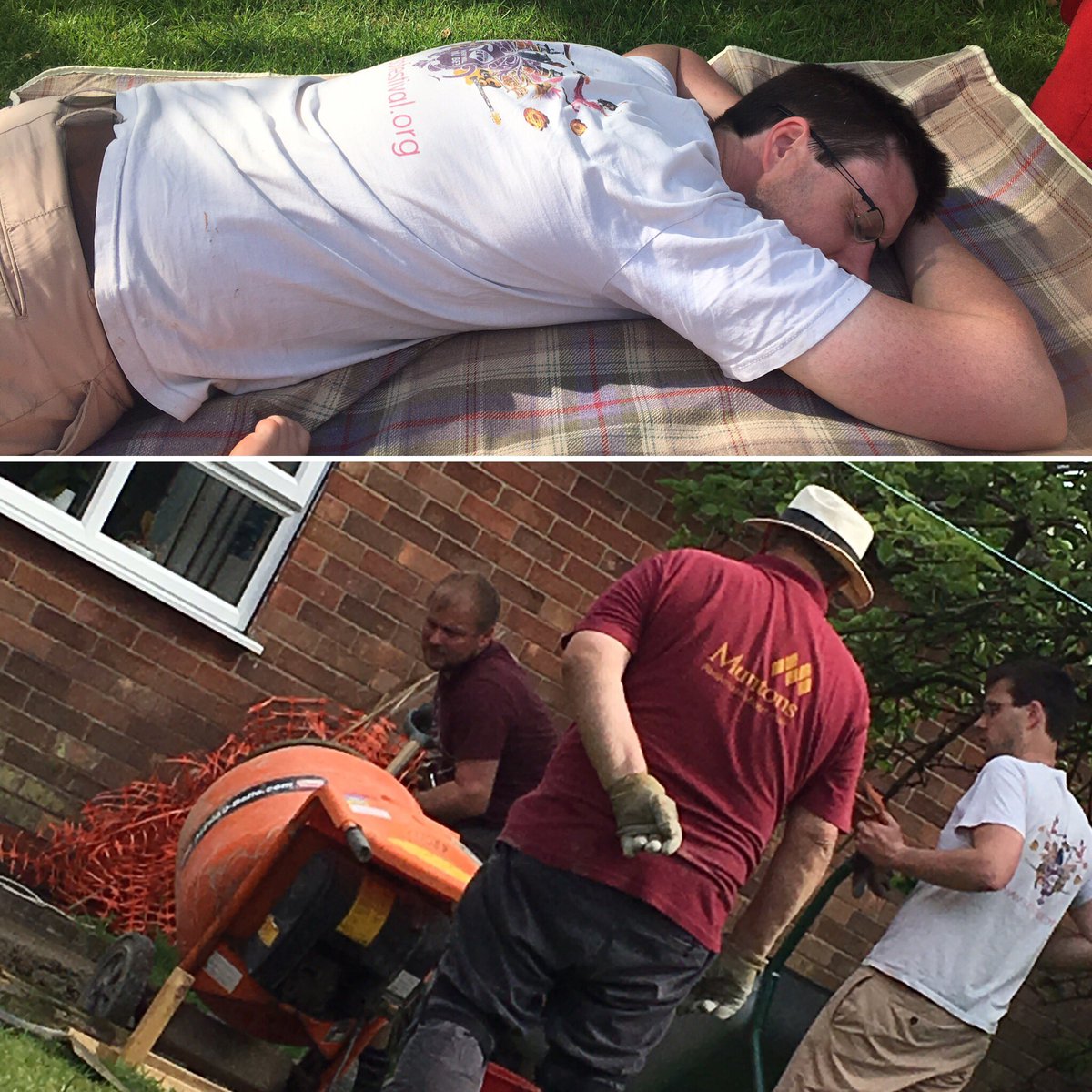 . <a href="/James_E_Gilbert/">James Gilbert</a> has been put to work by the father in law #manualwork #brokenman #heisgoingtomoanlater