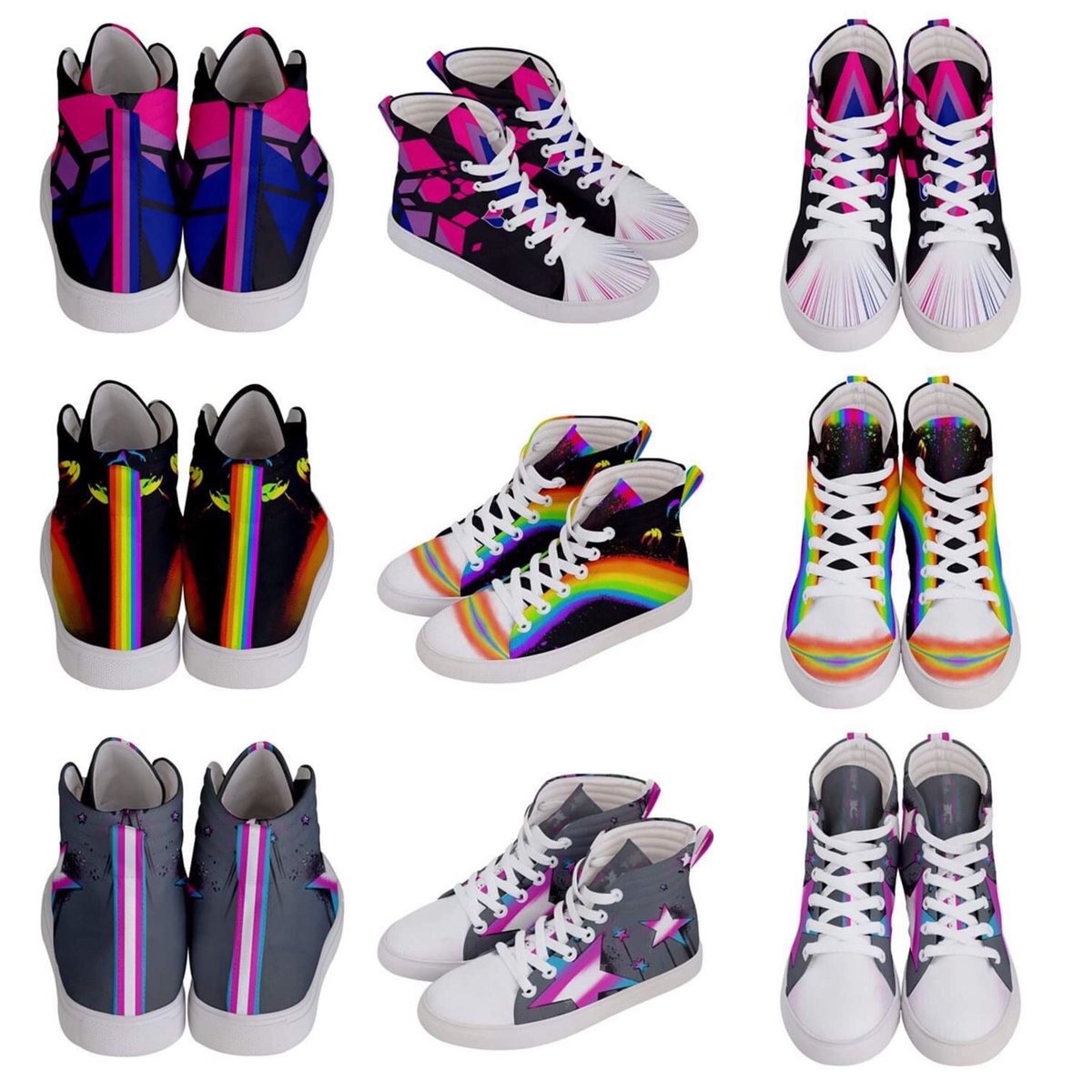 pride flag shoes