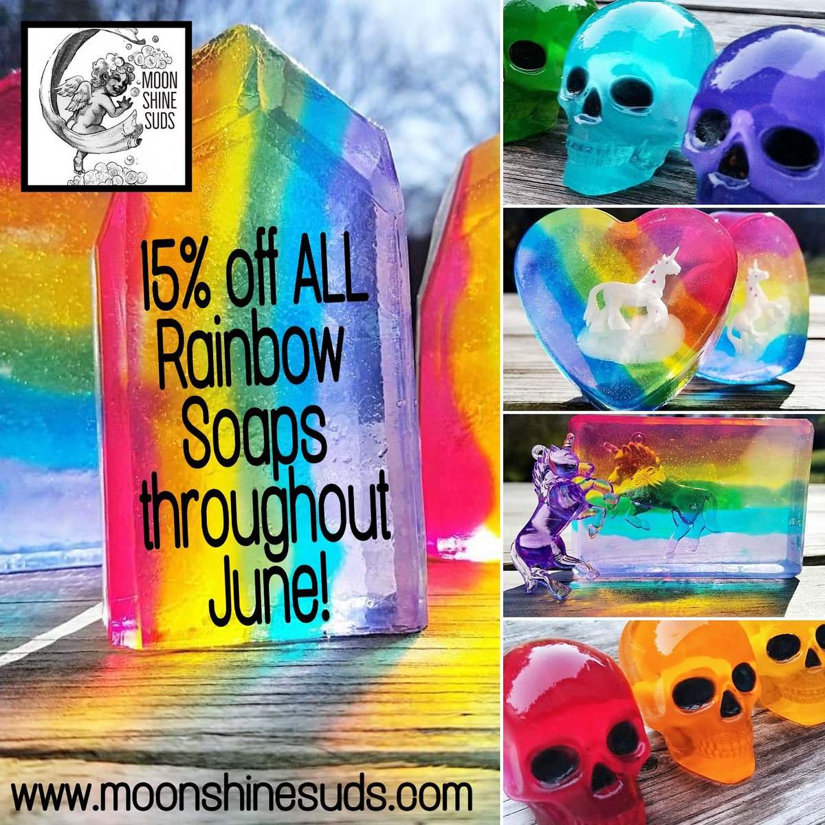 ALL MONTH LONG, Y'ALL!
.
.
.
#pridemonth #pride🌈 #pride #sale #rainbows #love #etsysale #lovemyjob #lovethelove #happiness #handmade #gifts #soapartisan #soaps #etsy #etsyshop #etsymaker #etsyfinds #giftideas #etsylove #PrideMonth #Pride2019 #PrideMonth2019