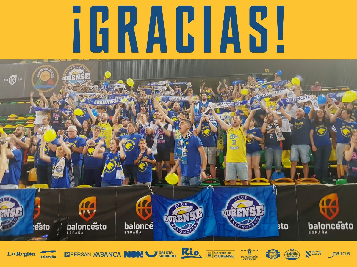 COBSAD's tweet photo. Final del partido:
#RioOurenseTermal 77-61 @bahiasanagustin
No pudo ser, con este partido finaliza nuestra temporada. Muchísimas gracias por el enorme apoyo todo el año y en especial a la #RiadaAzul que nos ha acompañado hasta aquí 👏🙌😍
Buen viaje de vuelta.
#ForzaCOB https://t.co/6hAX3sTWX5