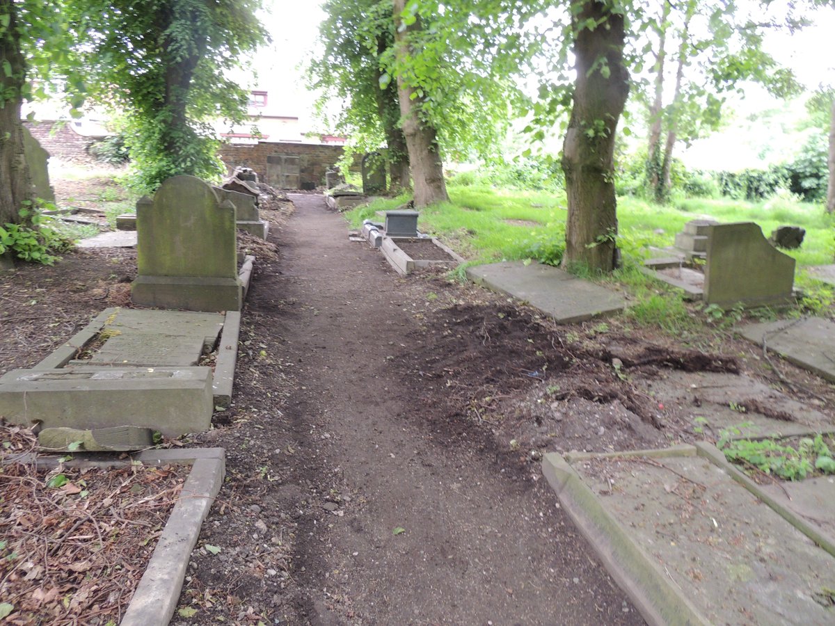 FriendsofFOPCC's tweet image. The Friends of Prescot Cemetery &amp;amp; Churchyard have had a busy afternoon, strimming, weeding, and making some graves safe so that they can finish the Cross Walk Path over the next few weeks. We had some new members today, which enabled us to get more done.