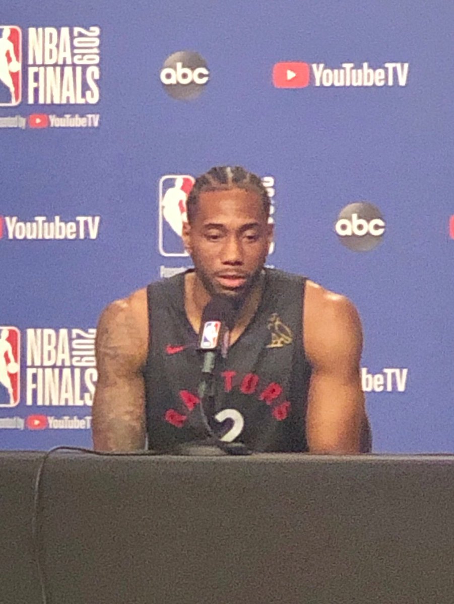 LeoRautins's tweet photo. “The support for me and my teammates is incredible here...I come into the game just trying to win, just trying to make the right play, it’s not about me...it’s not about me or trying to get my offense off - it’s a collective effort...just have fun” Kawhi ⁦@Raptors⁩ https://t.co/vKjZWpA54j