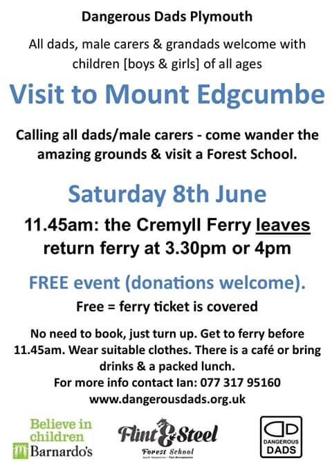 totnesddads's tweet photo. Next Saturday. All dads &amp; male carers welcome with children all ages wherever you live @wildabout_devon @DevComsTogether @Daily_DEVON @cremyllferry https://t.co/K6mTOuyg2l