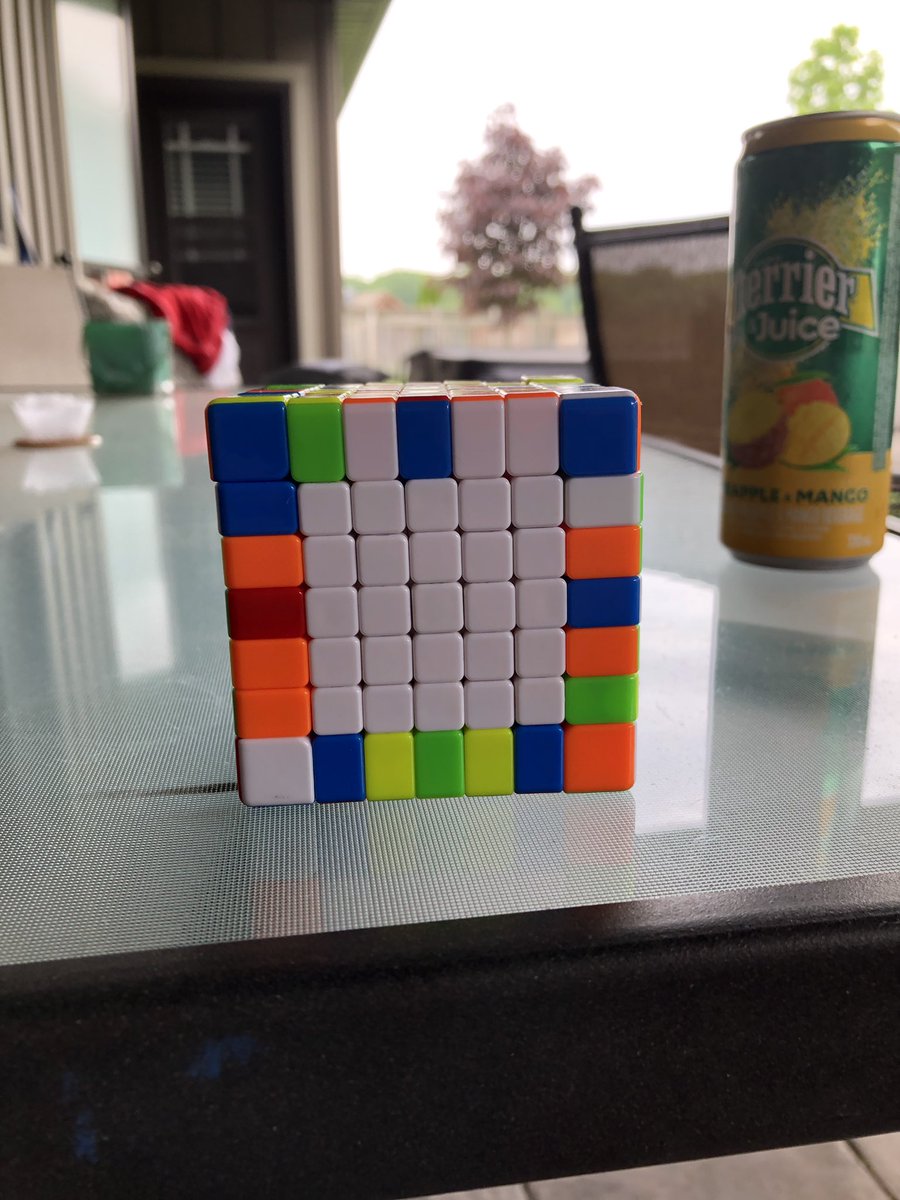 Cjune74's tweet photo. #7x7Cube 15 mins to get that far. #SickNotWeak keeping my mind busy https://t.co/Oc9dRoiwJU