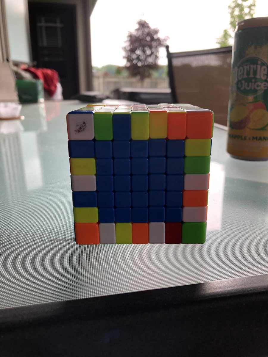 Cjune74's tweet photo. #7x7Cube 15 mins to get that far. #SickNotWeak keeping my mind busy https://t.co/Oc9dRoiwJU