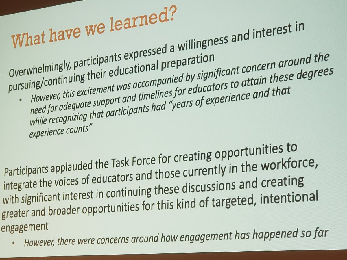 DannerNatalie's tweet photo. #Earlychildhood teachers are willing and interested in pursuing further degrees... with needed supports like cohort models, college classes close to home/work, and supports for bilingual teachers.  @naeyc #naeycinst #Powertotheprofession https://t.co/iVNpbQcfXz