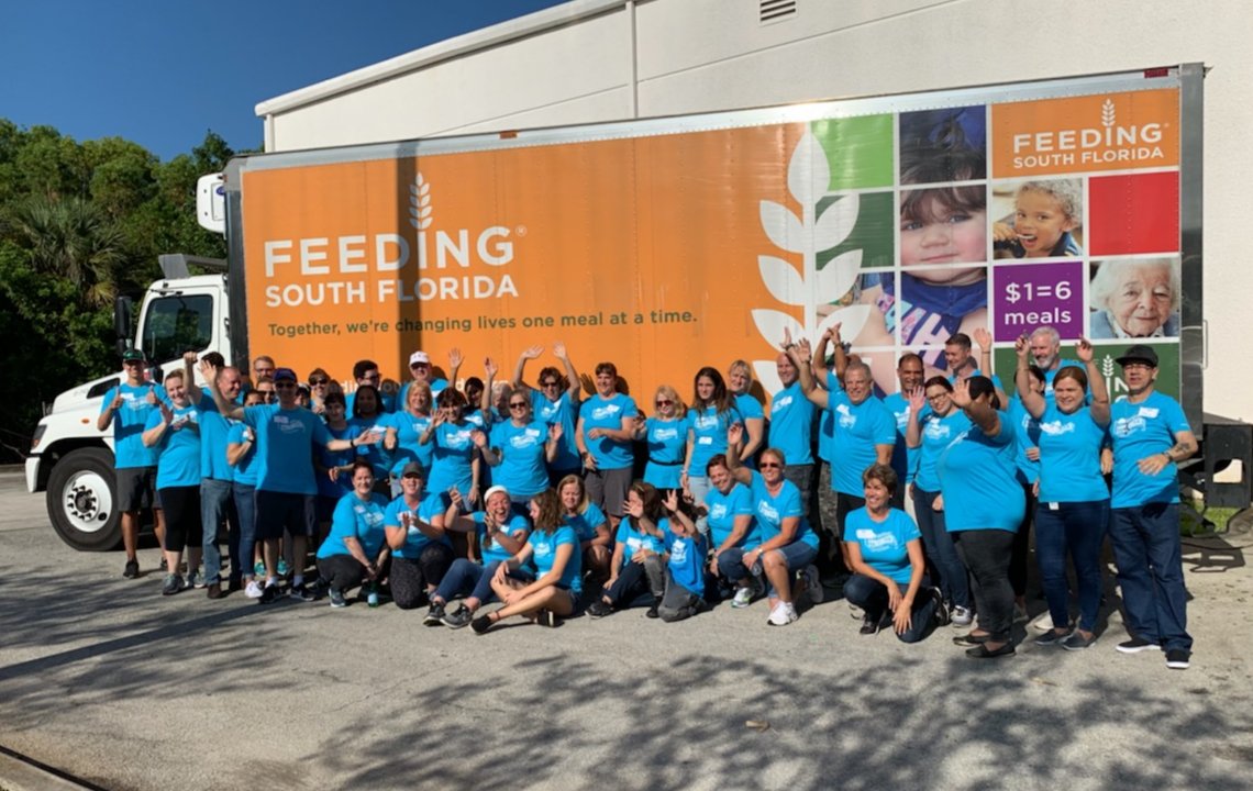 FeedingSouthFL's tweet image. JM Family Day of service closes out their "Spring Into Giving" Campaign, raising $55,000+ (330,000 meals)! With 150 executives, associates and their families, they sorted &amp;gt;80,000 lbs. in 3 hours! Thanks for all you do. Together, we're #FeedingSouthFlorida!