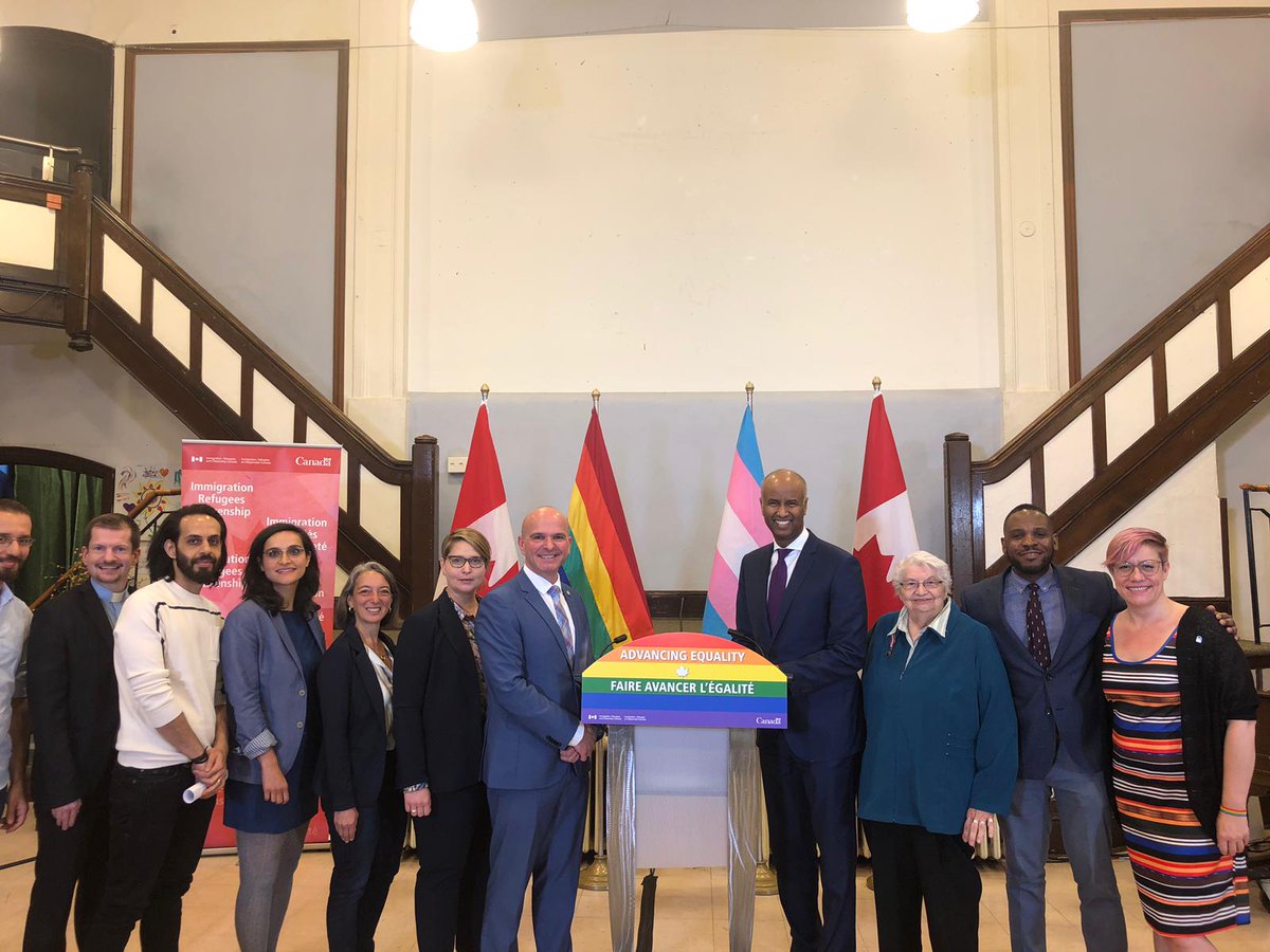 HonAhmedHussen's tweet photo. LGBTQ2 refugees have faced unimaginable circumstances just for being who they are. 🇨🇦 will protect them and help these most vulnerable people feel safe at long last. 🏳‍🌈 

https://t.co/Lrr9es8yY0 https://t.co/EcVNqZiJC0