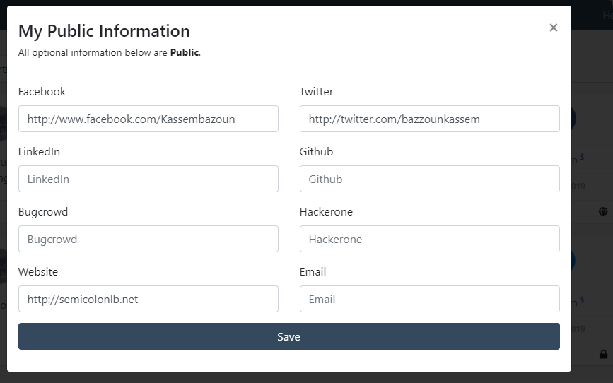 bazzounkassem's tweet photo. https://t.co/m8wxjiOxfE

-Add your Write-ups  .

-Add your Security Experience , CV , Certificate  

-Your profile will show companies and platforms you've submitted reports to .

-Keep track of the total bounty reward amount you have received

#bugreader https://t.co/LVCNFohFyZ