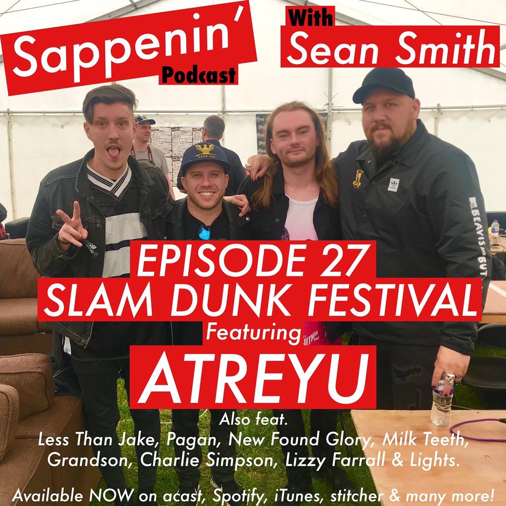 SappeninPod's tweet photo. .@atreyuofficial feature on Episode 27 in our @SlamDunkMusic special! 🖤
Brandon & Dan open up their twenty year career with stores from new album #InOurWake, reflecting on their hiatus, love for @BonJovi, touring with Jay Smith & more! 🤘🏻
Listen: https://t.co/KN0XB3qXZl 👈🏻 https://t.co/inNYkoLWEg