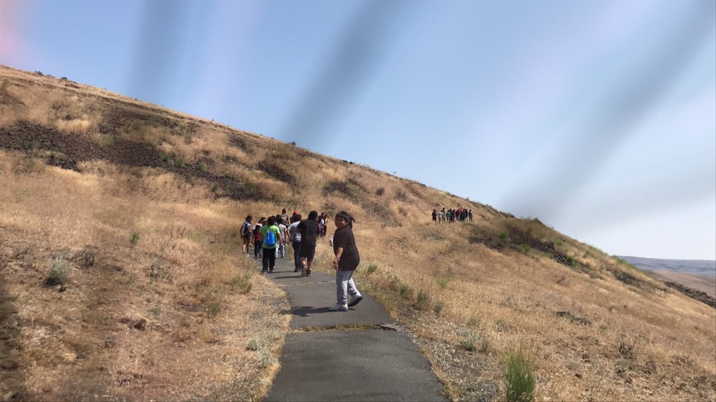 jffrymcc's tweet image. 3rd grade #fieldtrip so much fun! Learning about wind turbines and ginkgo prettified forest! #schoolofheroes