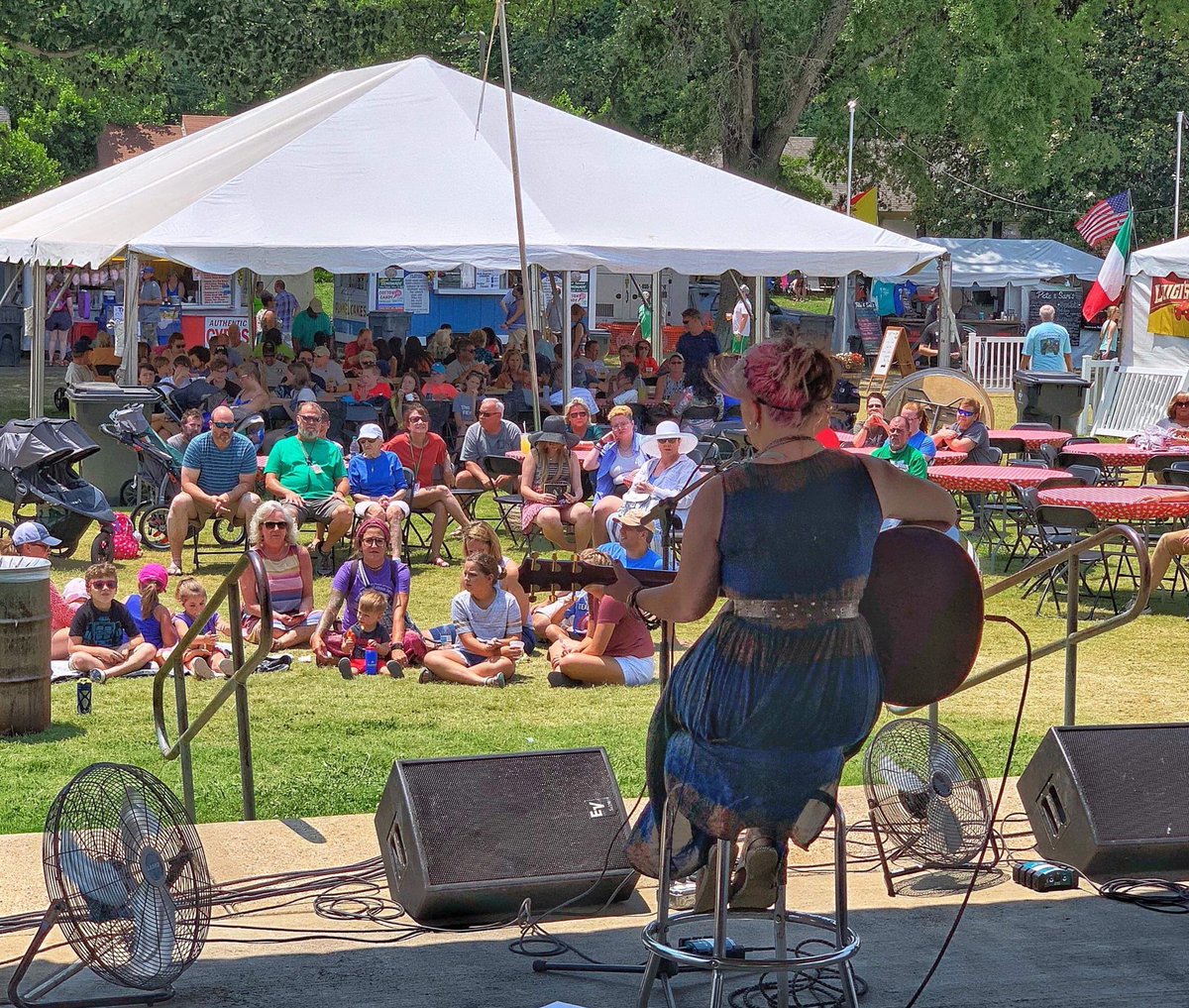 Maddie Caldwell, an Italian Festival favorite, just kicked off the opening set on the acoustic stage! #MIF #MIF2019 #MemphisItalainFestival