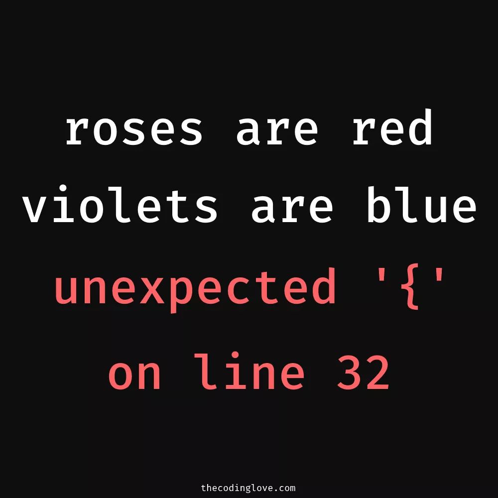 WrexhamGames's tweet photo. Programmers Poetry... 👍🏻 #gamedev #indiedev #programmer https://t.co/gCWS3aQ5lL