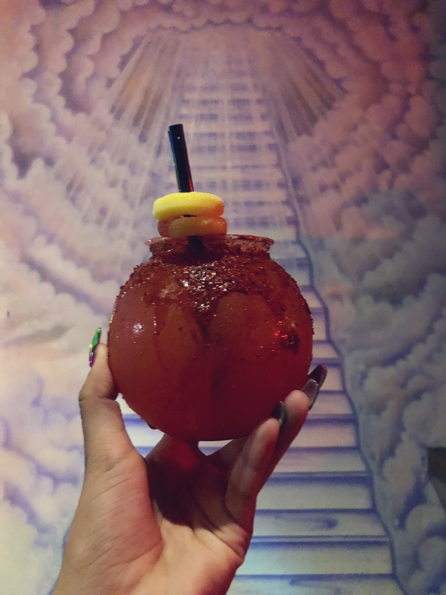 damnholyroller's tweet photo. Stairway to Heaven? Well if the drink is included count me in! 🥴😋 
$15 Buzz Bowls SHOW THIS TO THE BARTENDER and you’ll get $5 off your drink. 

Swipe left to see our bowl! ❣️🙏🏼✝️ 

#damnholyroller #forgivemefather #powerofchrist #churchbar https://t.co/F6dLeqmokT