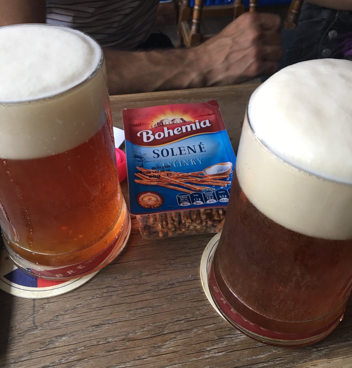 bbbbb_e17's tweet photo. Sparta amber lager and tyčinky. A match made in heaven aka Bohem taproom in North London @BohemTaproom @BohemBrewery https://t.co/Lhrp9r7X6E