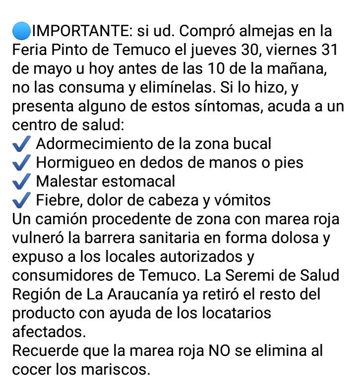 A solicitud de la SEREMI de Salud de la Región de la Araucania
