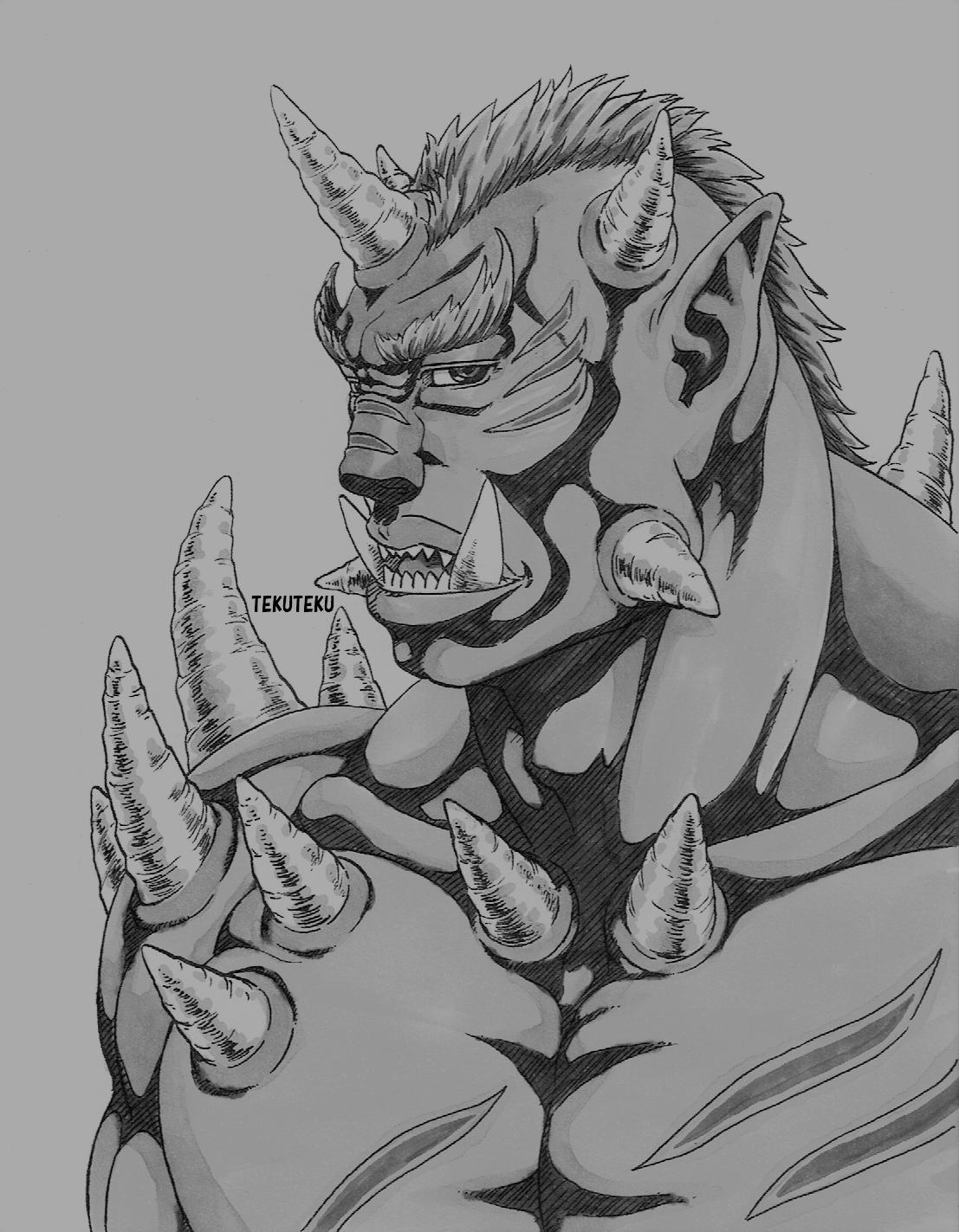 Tekuteku モノクロにするとカッコ良く見える魔法がかかる オリジナル 鬼 昇り龍 怪獣 イラスト好きな人と繋がりたい T Co Hq0utykjtt Twitter