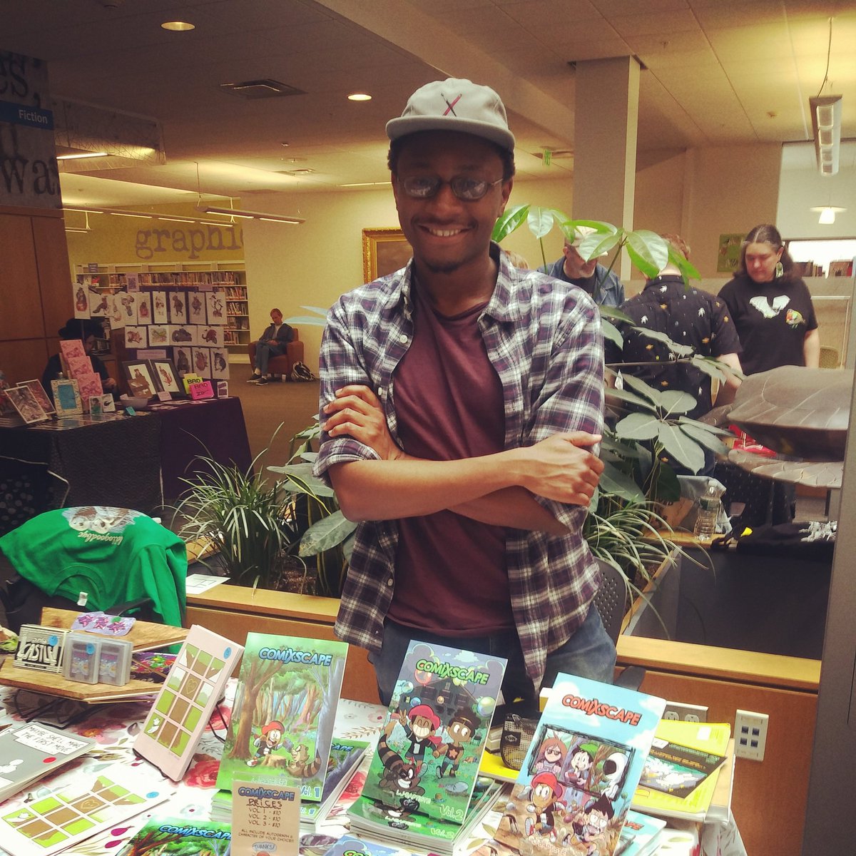 XscapistLJ's tweet photo. Come see me at #MeCAF! I'm at table F4 now selling my wares about the exploits of the Comixscape Crew #comics #cartoons https://t.co/VIyBUBxGIM