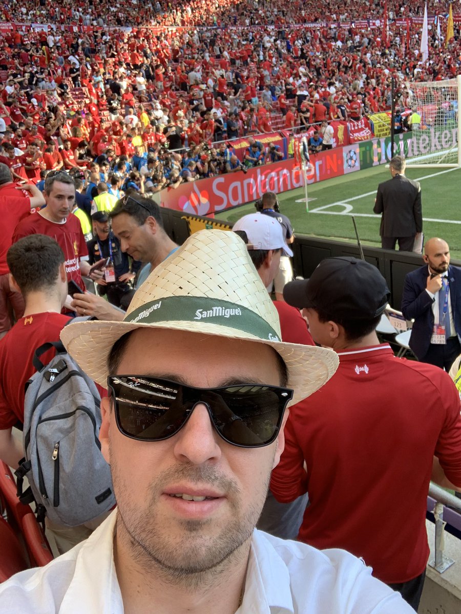 johnq_79's tweet image. Come on the red men. #UCLFinal19 #liverpoolvsTottenham #row1 #europeancup