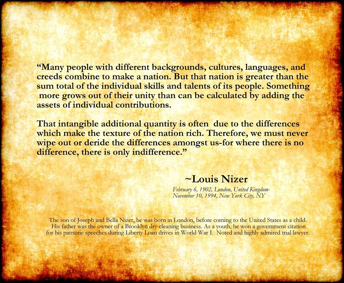 AnimalWorldUSA's tweet photo. #LouisNizer born in #London, highly respected trial attorney in USA. Yes, we need compassionate #Immigration reform through leadership-not tariffs and cages. "A Summit of the Americas." https://t.co/dS18eUhobF
