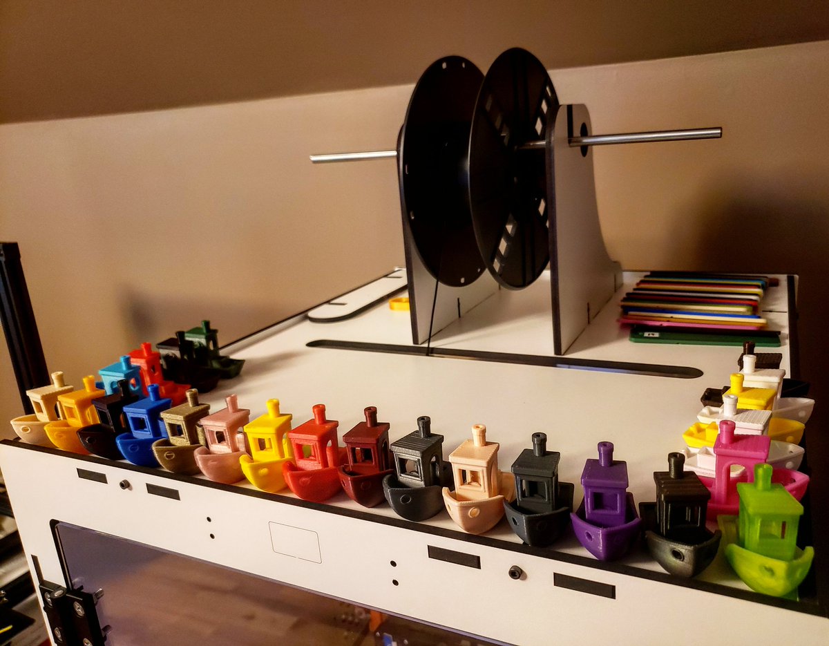 SpringART3D's tweet photo. Visual display of all available color and filament options. #SpringART3D #3DPrinted #MadeinMichigan https://t.co/oAaJlQ5aCT